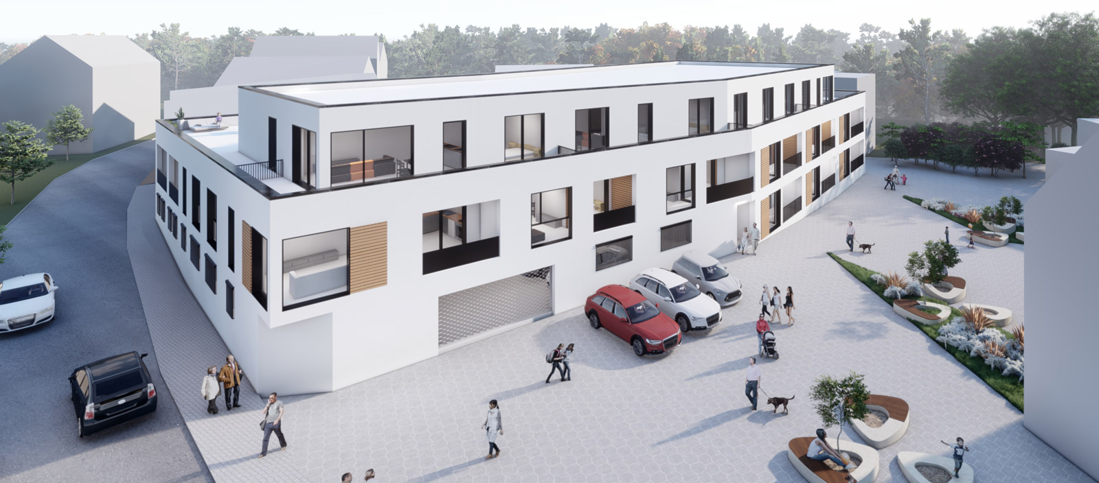 Immobilie Brunnenhof in Irsch / Saar Frontalansicht