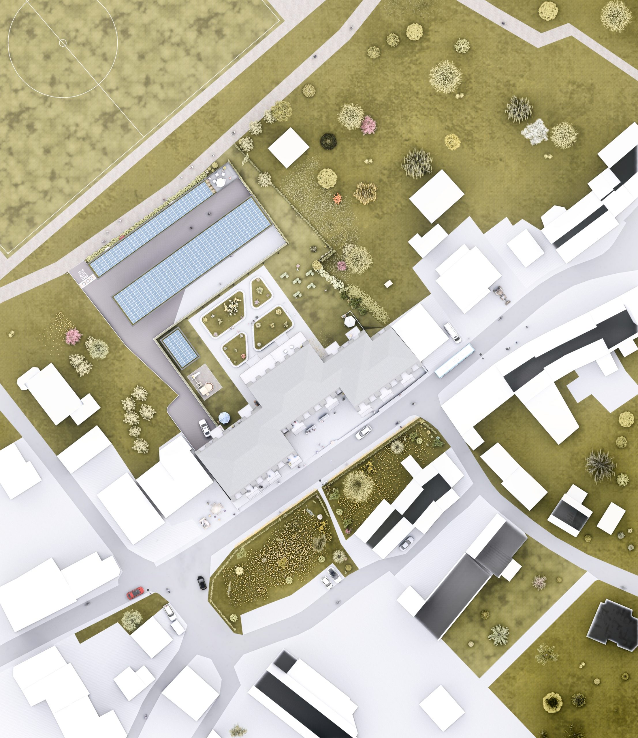 Quartier- Bei Hofhaus Schemazeichnung