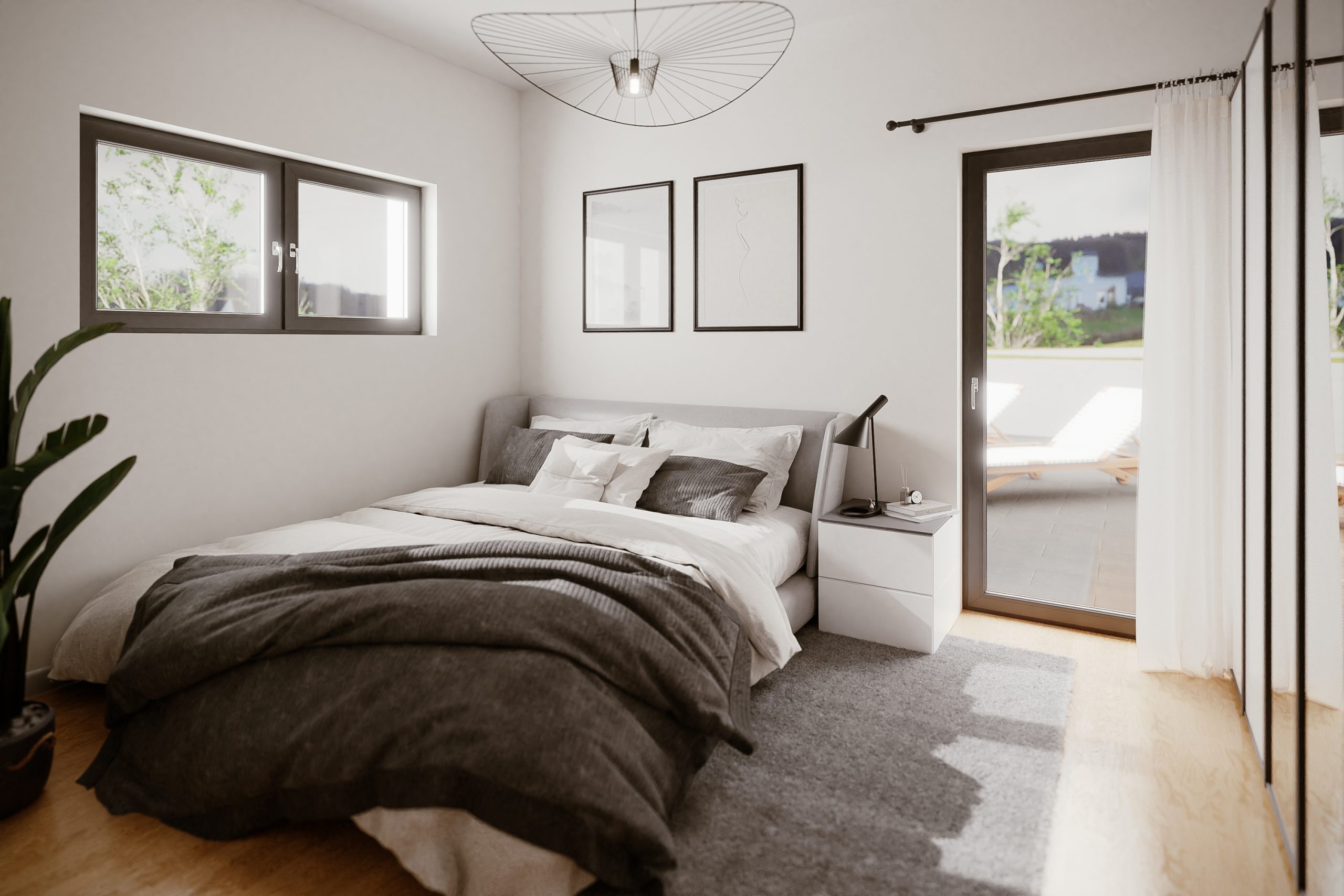 Schlafzimmer in den Twins