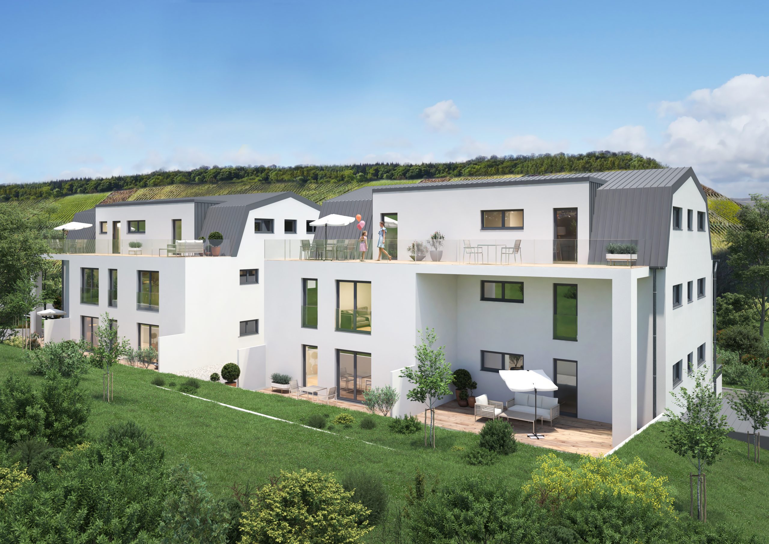 Blick auf die Südseite Twins Ayl